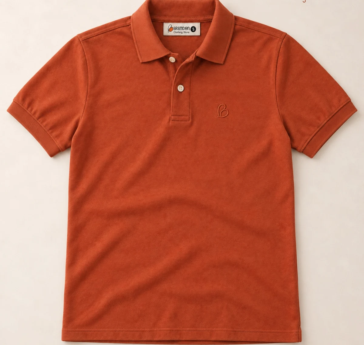 Polo Mango de Bramdon en tono terracota